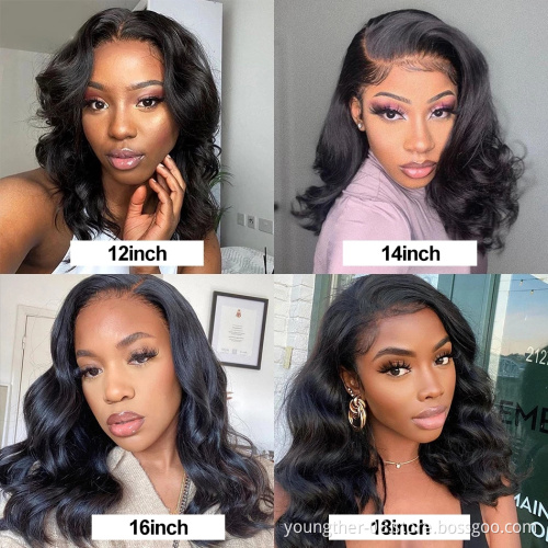 150 180 Density HD Full Lace Human Hair Wigs Women Wholesale Brazilian Virgin Hair Lace Front Wig for Black Transparent DHL VIP